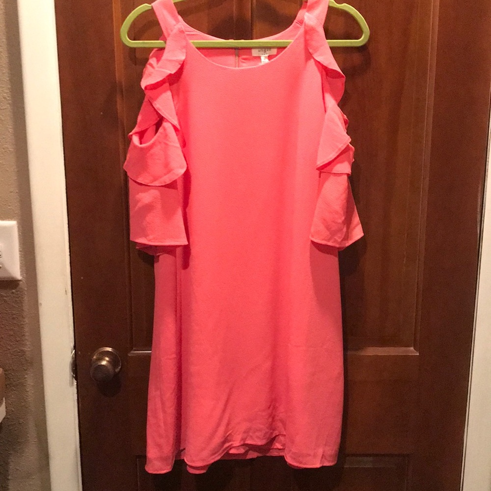 NWT Umgee coral cold shoulder dress